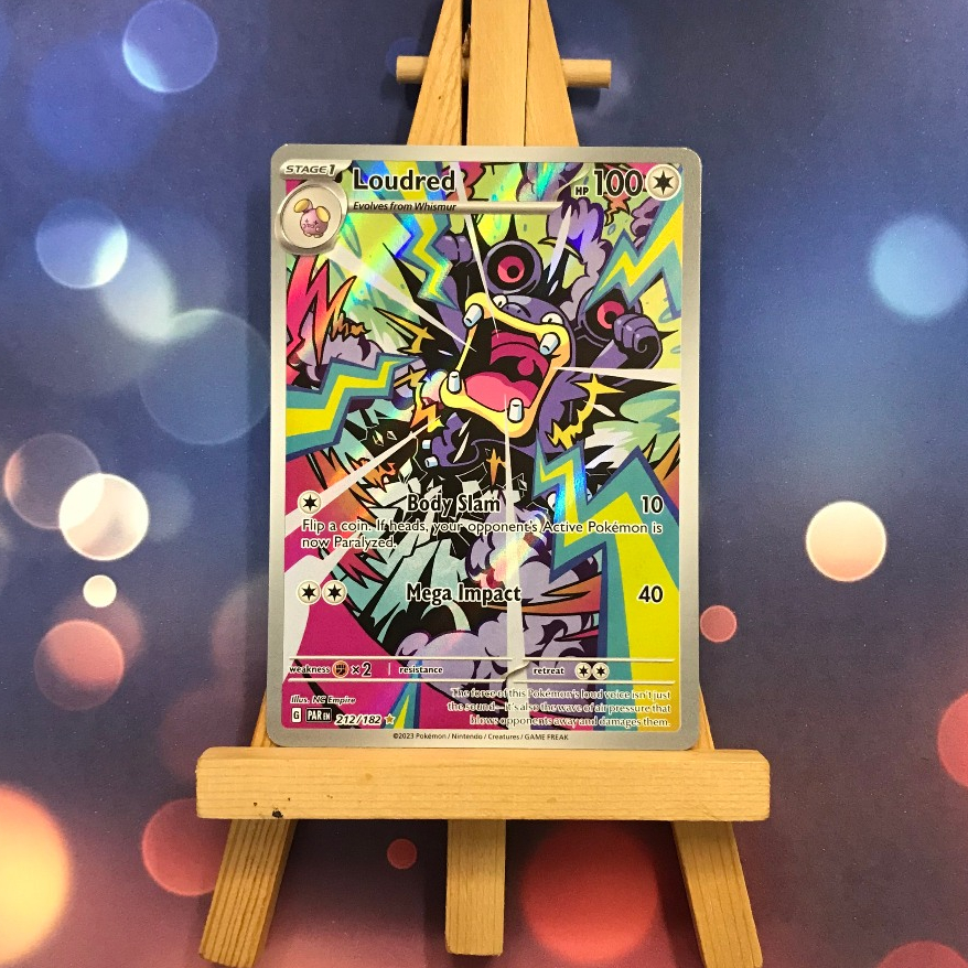 Thẻ hình Pokemon Loudred 212/182 - Lá bài lẻ Paradox Rift Illustration Rare tiếng Anh chính hãng