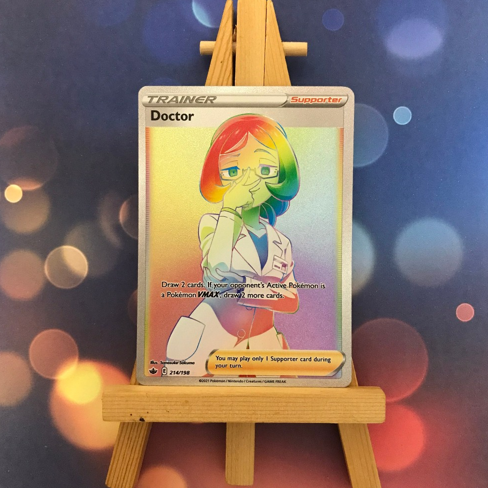 Thẻ hình Pokemon Doctor 214/198 - Lá bài lẻ Hyper Rare tiếng Anh chính hãng