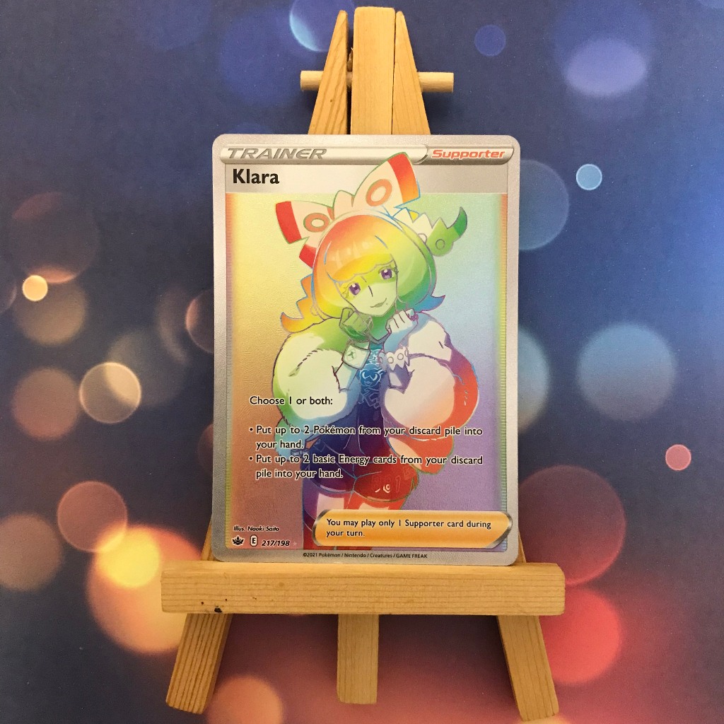 Thẻ hình Pokemon Klara 217/198 - Lá bài lẻ Hyper Rare tiếng Anh chính hãng