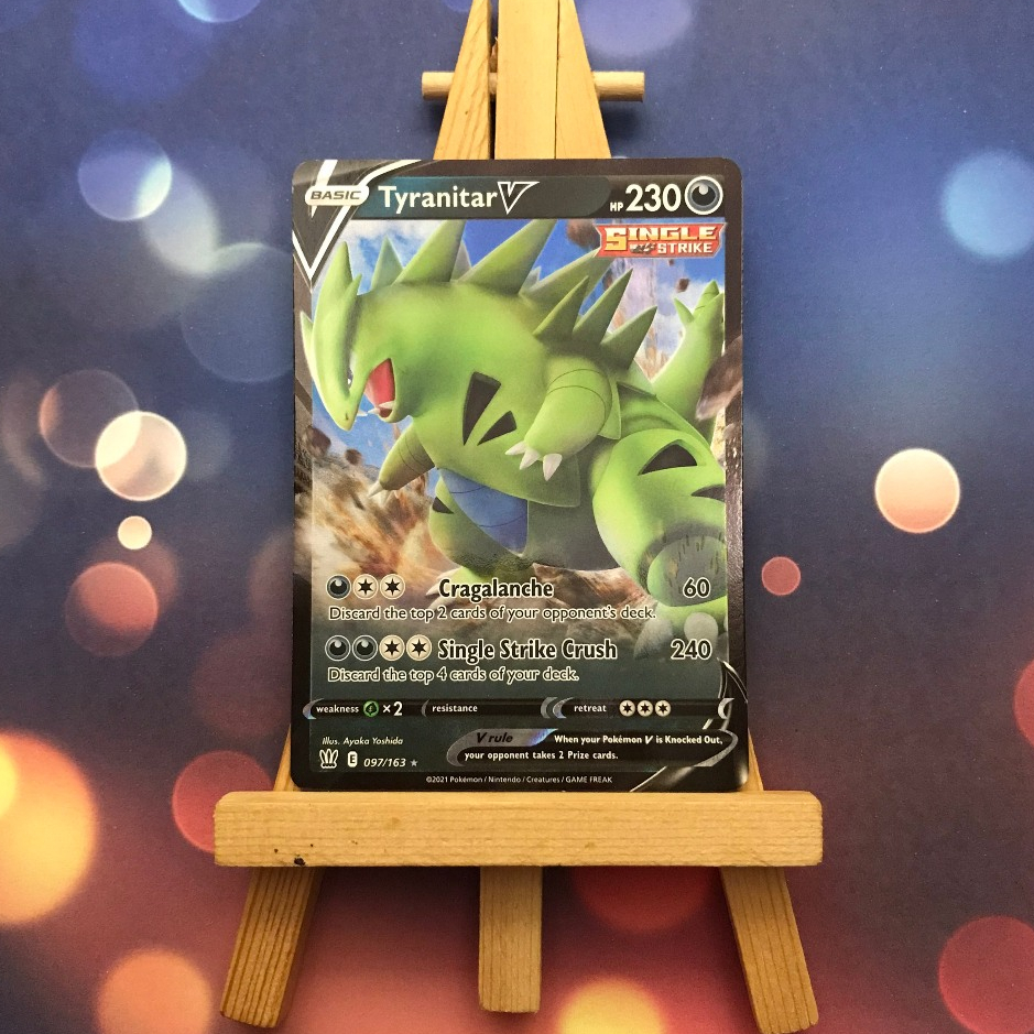 Thẻ hình Pokemon Tyranitar V 097/163 - Lá bài lẻ Ultra Rare tiếng Anh chính hãng