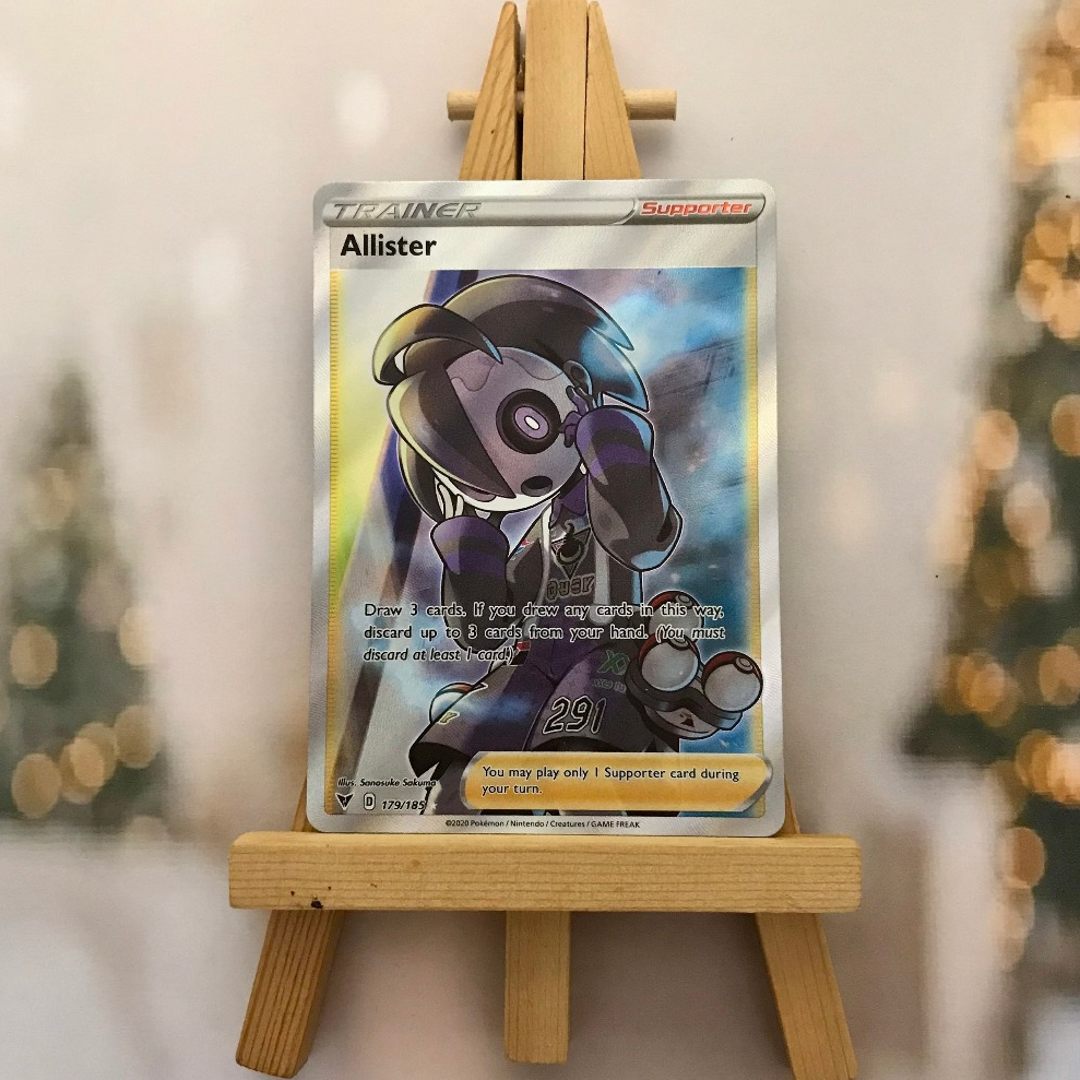 Thẻ hình Pokemon Allister 179/185 - Lá bài lẻ Full Art Ultra Rare tiếng Anh chính hãng