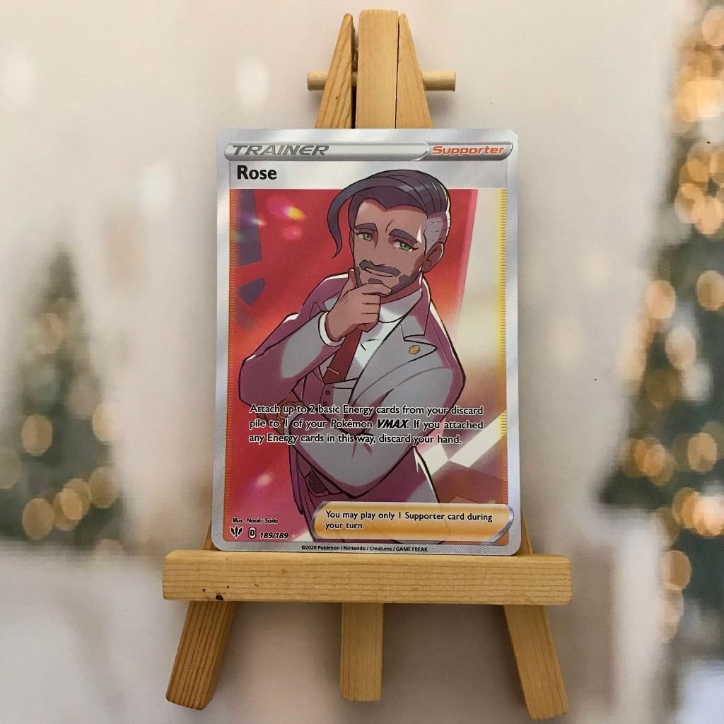 Thẻ hình Pokemon Rose 189/189 - Lá bài lẻ Full Art Ultra Rare tiếng Anh chính hãng