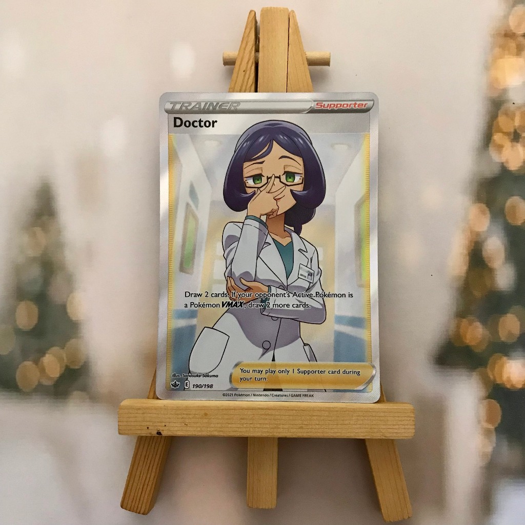 Thẻ hình Pokemon Doctor 190/198 - Lá bài lẻ Full Art Ultra Rare tiếng Anh chính hãng