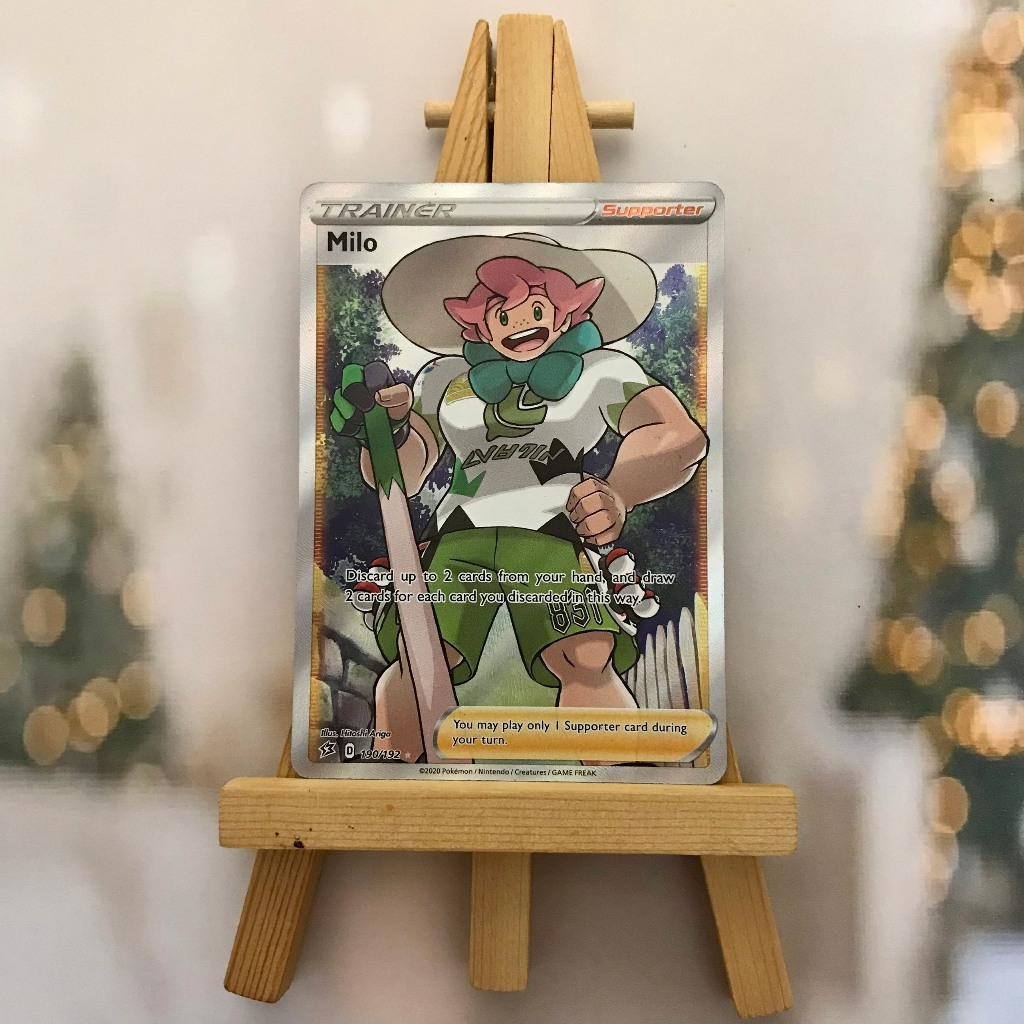 Thẻ hình Pokemon Milo 190/192 - Lá bài lẻ Full Art Ultra Rare tiếng Anh chính hãng