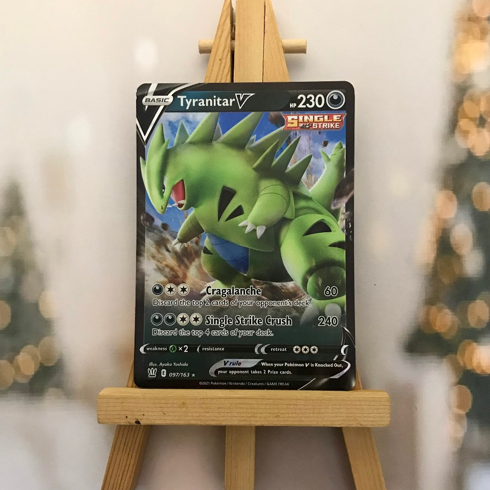 Thẻ hình Pokemon Tyranitar V 097/163 - Lá bài lẻ Ultra Rare tiếng Anh chính hãng