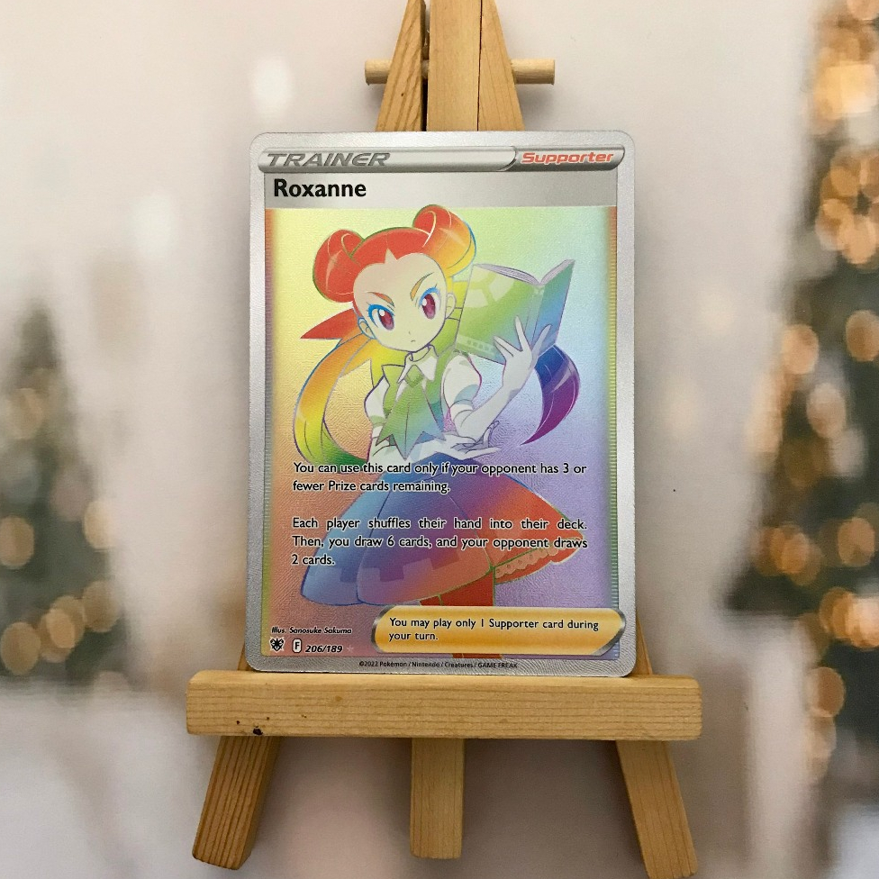 Thẻ hình Pokemon Roxanne 206/189 - Lá bài lẻ Hyper Rare tiếng Anh chính hãng