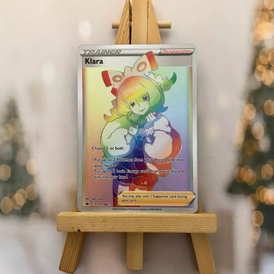 Thẻ hình Pokemon Klara 217/198 - Lá bài lẻ Hyper Rare tiếng Anh chính hãng