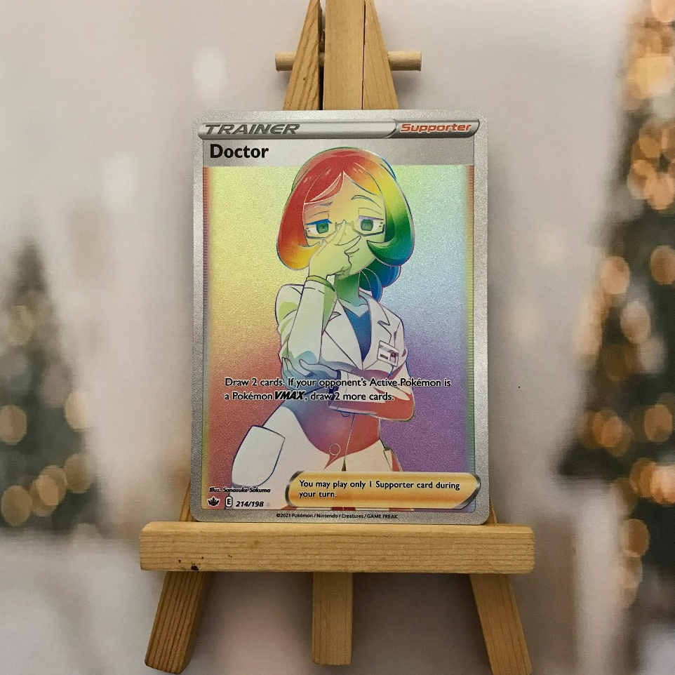 Thẻ hình Pokemon Doctor 214/198 - Lá bài lẻ Hyper Rare tiếng Anh chính hãng