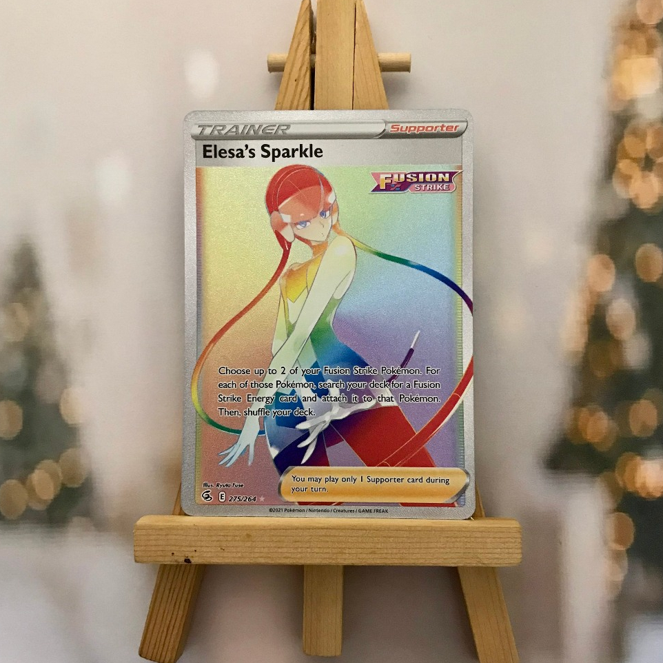 Thẻ hình Pokemon Elesa's Sparkle 275/264 - Lá bài lẻ Hyper Rare tiếng Anh chính hãng