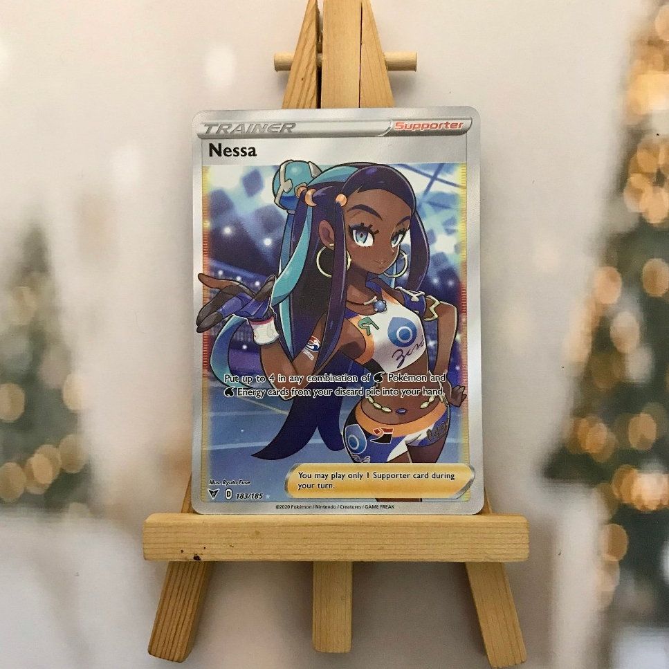 Thẻ hình Pokemon Nessa 183/185 - Lá bài lẻ Full Art Ultra Rare tiếng Anh chính hãng
