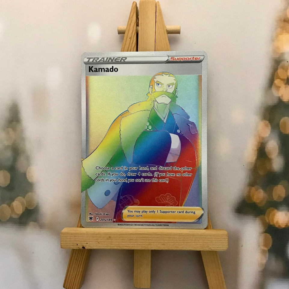 Thẻ hình Pokemon Kamado 205/189 - Lá bài lẻ Hyper Rare tiếng Anh chính hãng