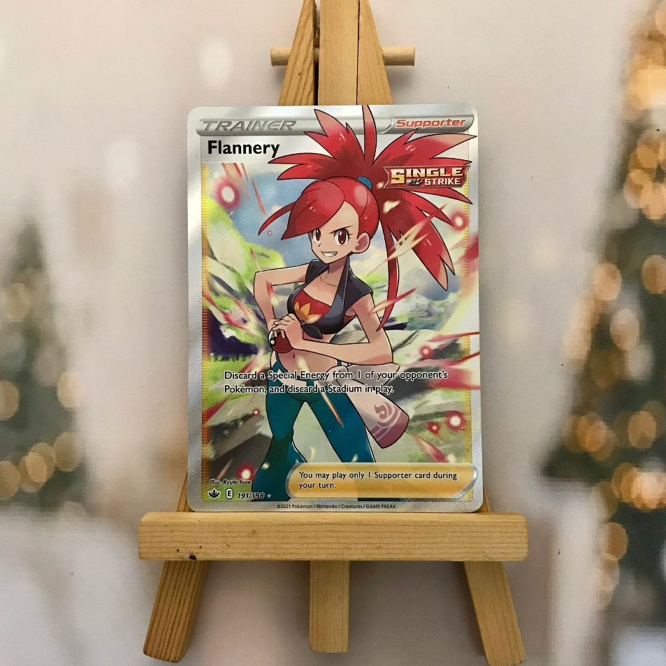 Thẻ hình Pokemon Flannery 191/198 - Lá bài lẻ Full Art Ultra Rare tiếng Anh chính hãng