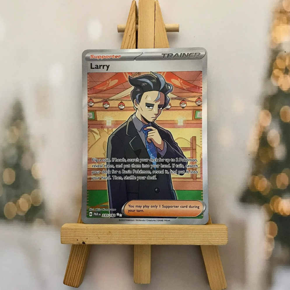 Thẻ hình Pokemon Larry 235/182 - Lá bài lẻ Paradox Rift Full Art Secret Rare tiếng Anh chính hãng