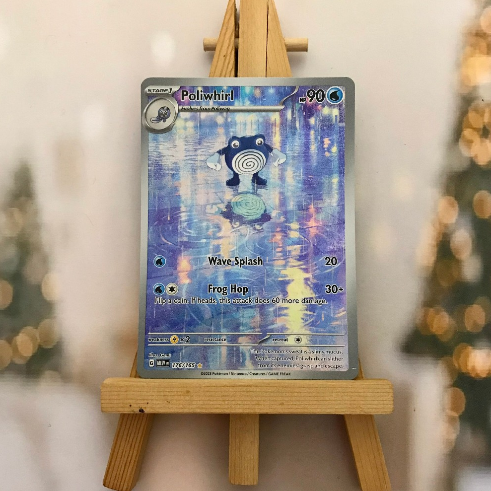 Thẻ hình Pokemon Poliwhirl 176/165 - Lá bài lẻ Scarlet & Violet 151 Illustration Rare tiếng Anh chính hãng