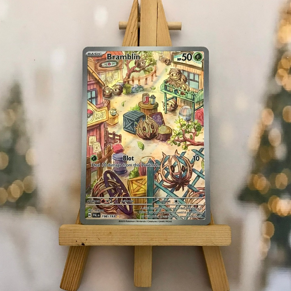 Thẻ hình Pokemon Bramblin 198/193 - Lá bài lẻ Paldea Evolved Illustration Rare tiếng Anh chính hãng
