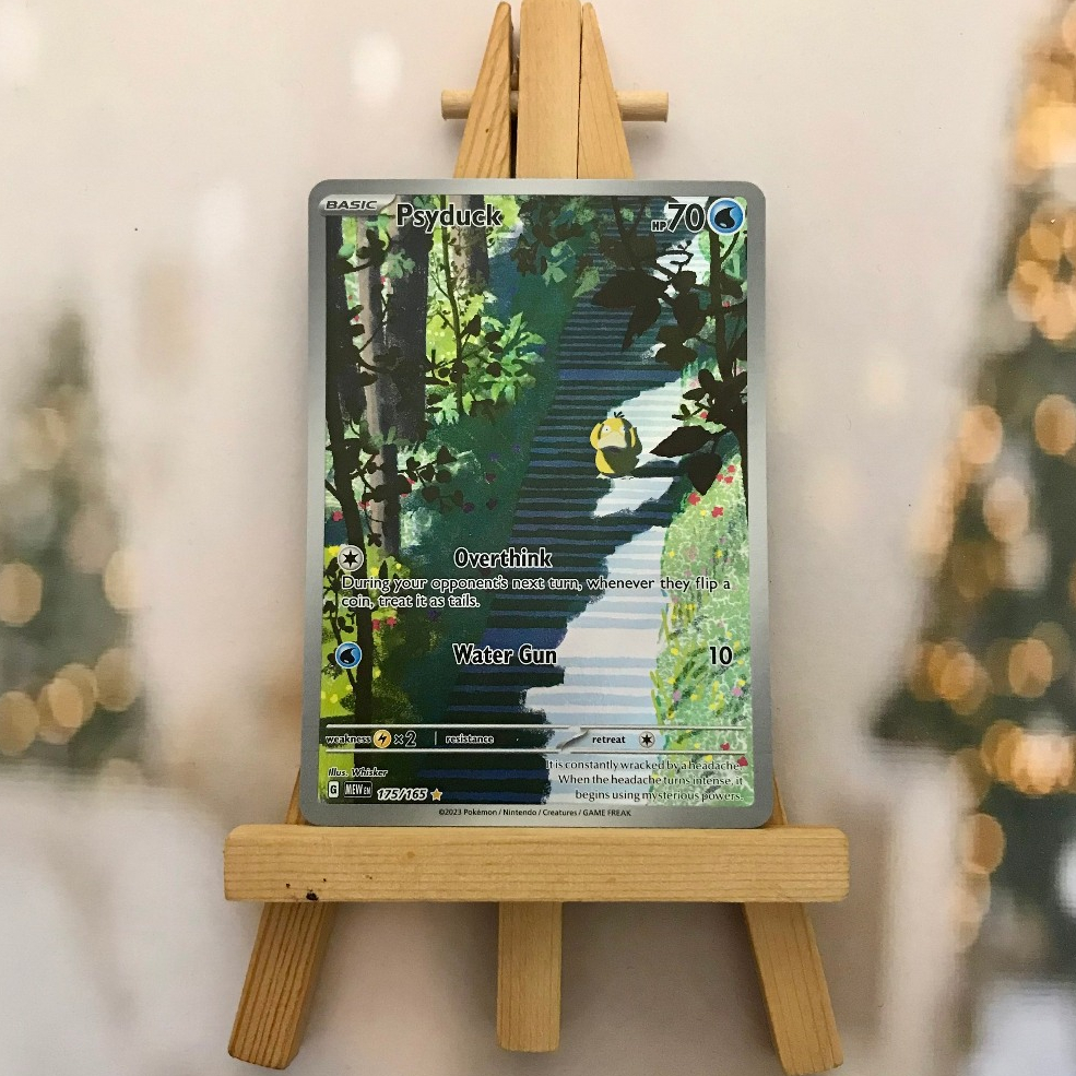Thẻ hình Pokemon Psyduck 175/165 - Lá bài lẻ Scarlet & Violet 151 Illustration Rare tiếng Anh chính hãng