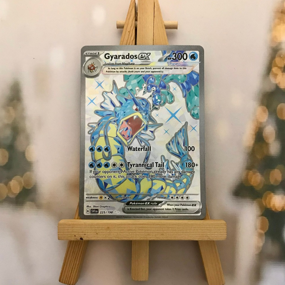 Thẻ hình Pokemon Gyarados ex 225/198 - Lá bài lẻ Scarlet & Violet Base Set Full Art Secret Rare tiếng Anh chính hãng
