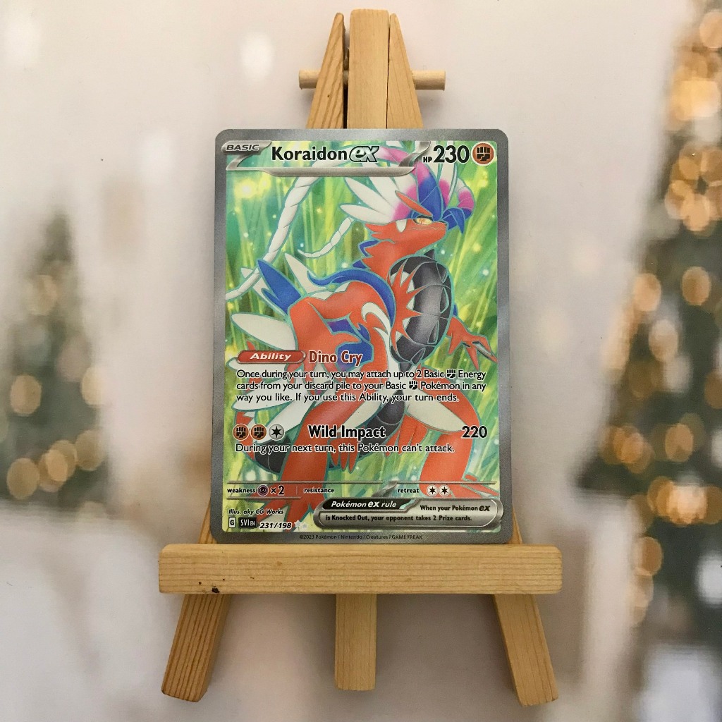 Thẻ hình Pokemon Koraidon ex 231/198 - Lá bài lẻ Scarlet & Violet Base Set Full Art Secret Rare tiếng Anh chính hãng
