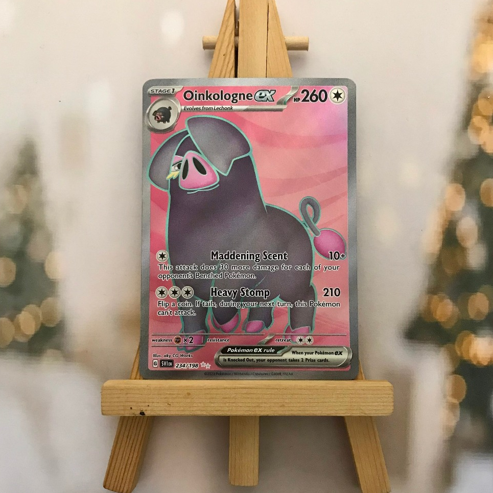 Thẻ hình Pokemon Oinkologne ex 234/198 - Lá bài lẻ Scarlet & Violet Base Set Full Art Secret Rare tiếng Anh chính hãng