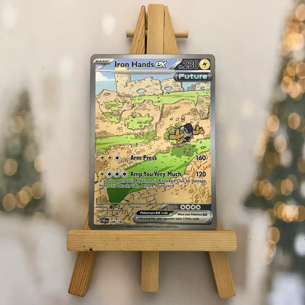 Thẻ Pokemon Iron Hands ex 248/182 - Lá bài Scarlet&Violet Paradox Rift Special Illustration Rare tiếng Anh chính hãng