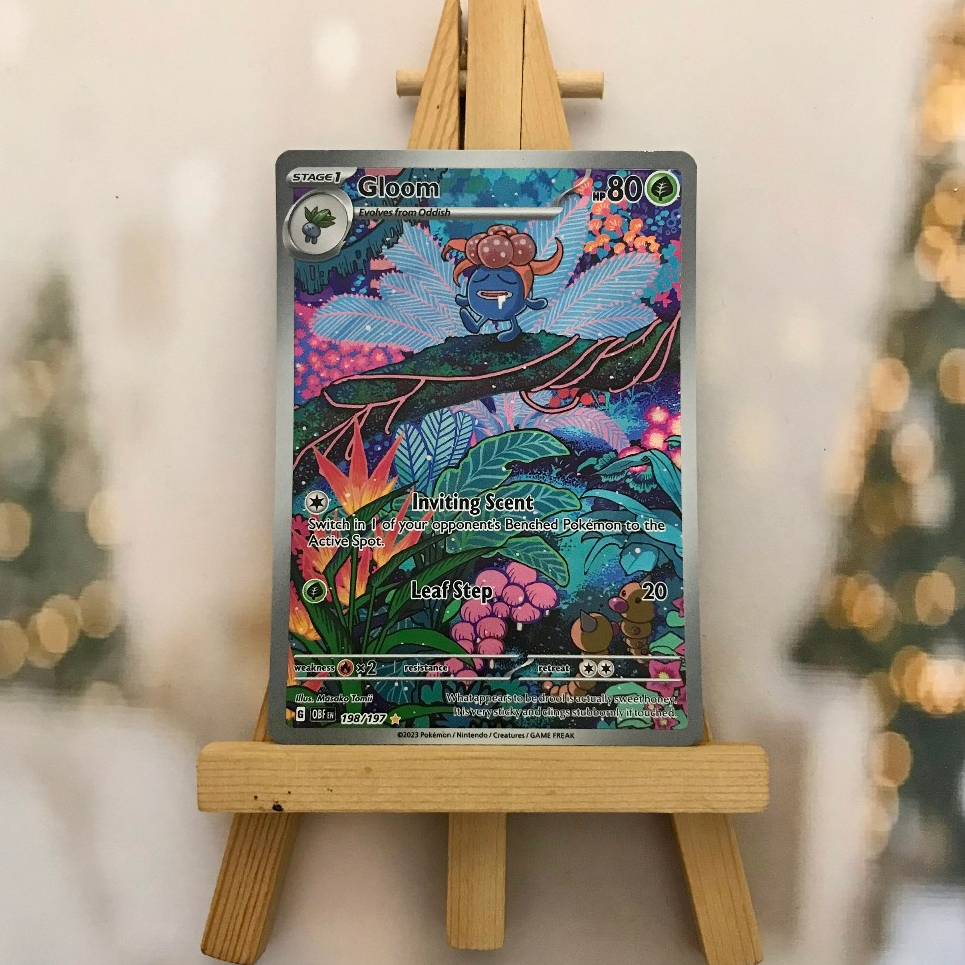 Thẻ hình Pokemon Gloom 198/197 - Lá bài lẻ Obsidian Flames Illustration Rare tiếng Anh chính hãng