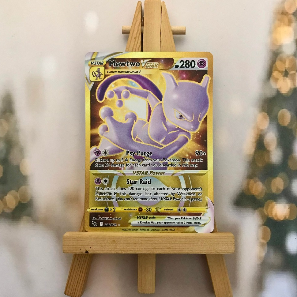 Thẻ hình Pokemon Mewtwo VSTAR 086/078 - Lá bài lẻ Secret Rare tiếng Anh chính hãng