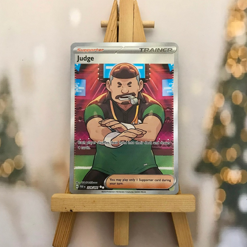 Thẻ hình Pokemon Judge 228/091 - Lá bài lẻ Paldean Fates Illustration Rare tiếng Anh chính hãng