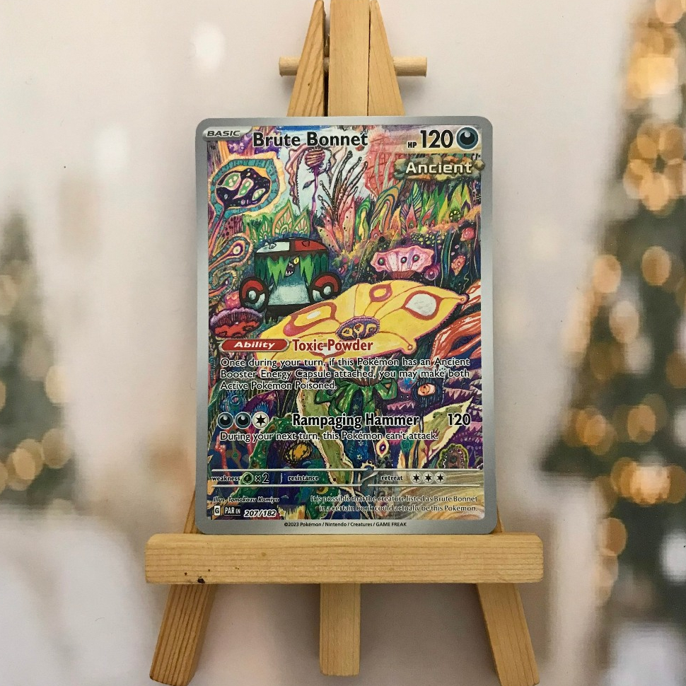 Thẻ hình Pokemon Brute Bonnet 207/182 - Lá bài lẻ Paradox Rift Illustration Rare tiếng Anh chính hãng
