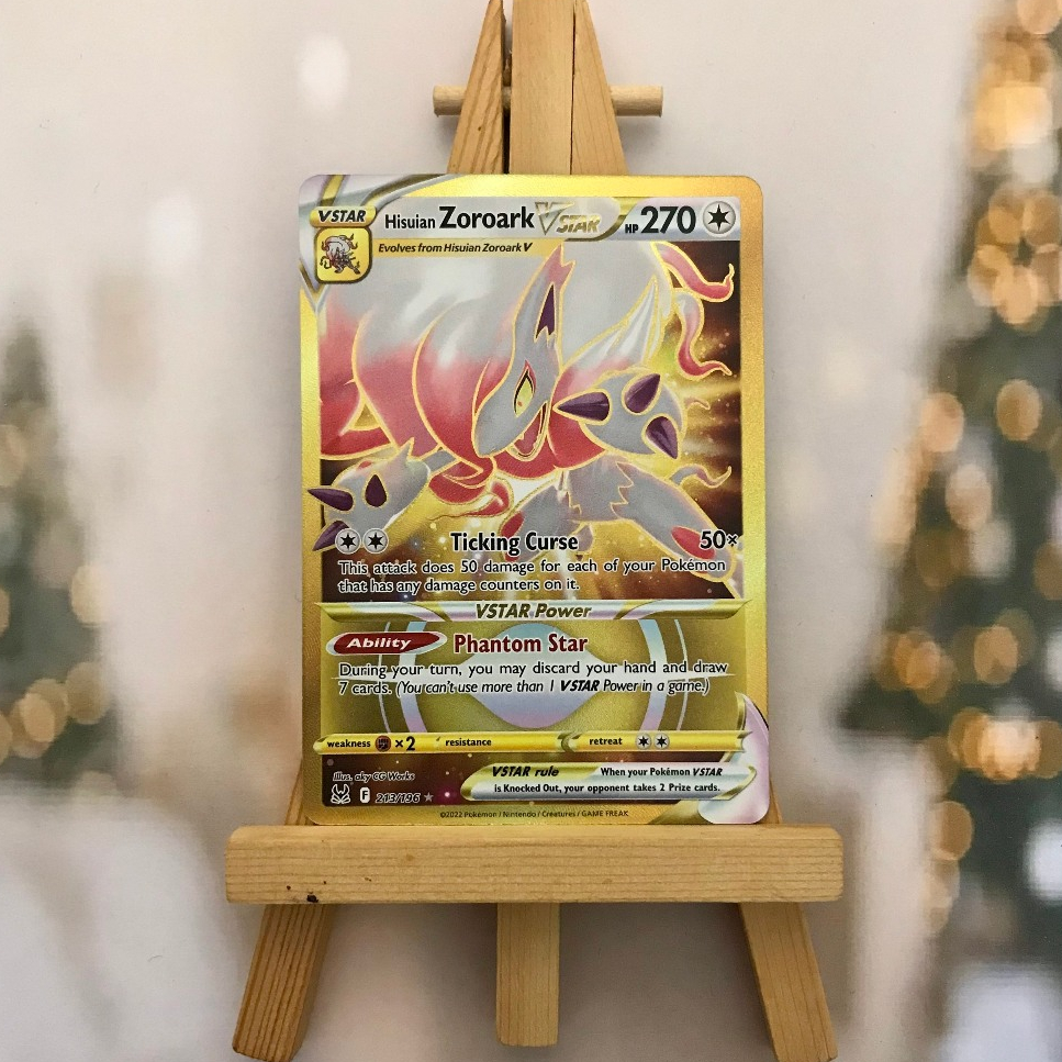 Thẻ hình Pokemon Hisuian Zoroark VSTAR 213/196 - Lá bài lẻ Lost Origin Secret Rare tiếng Anh chính hãng