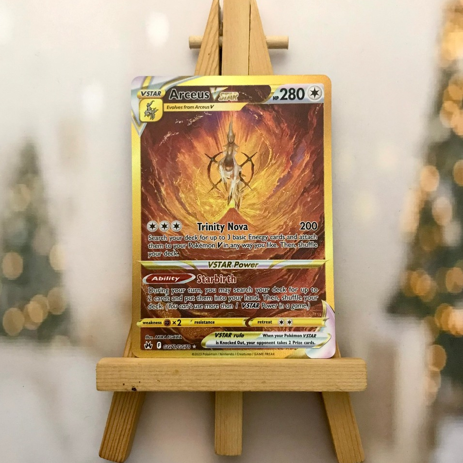 Thẻ hình Pokemon Arceus VSTAR GG70/GG70 - Lá bài lẻ Gold Secret tiếng Anh chính hãng