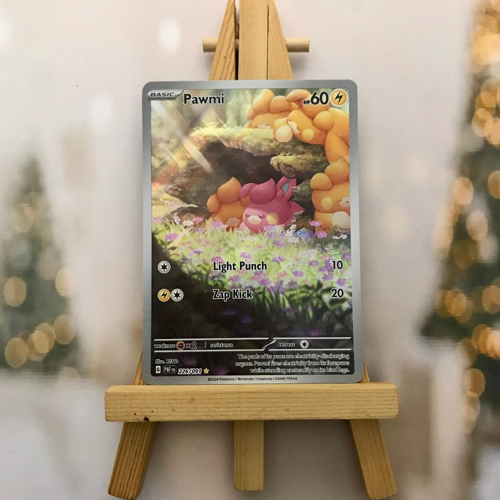 Thẻ hình Pokemon Pawmi 226/091 - Lá bài lẻ Paldean Fates Illustration Rare tiếng Anh chính hãng