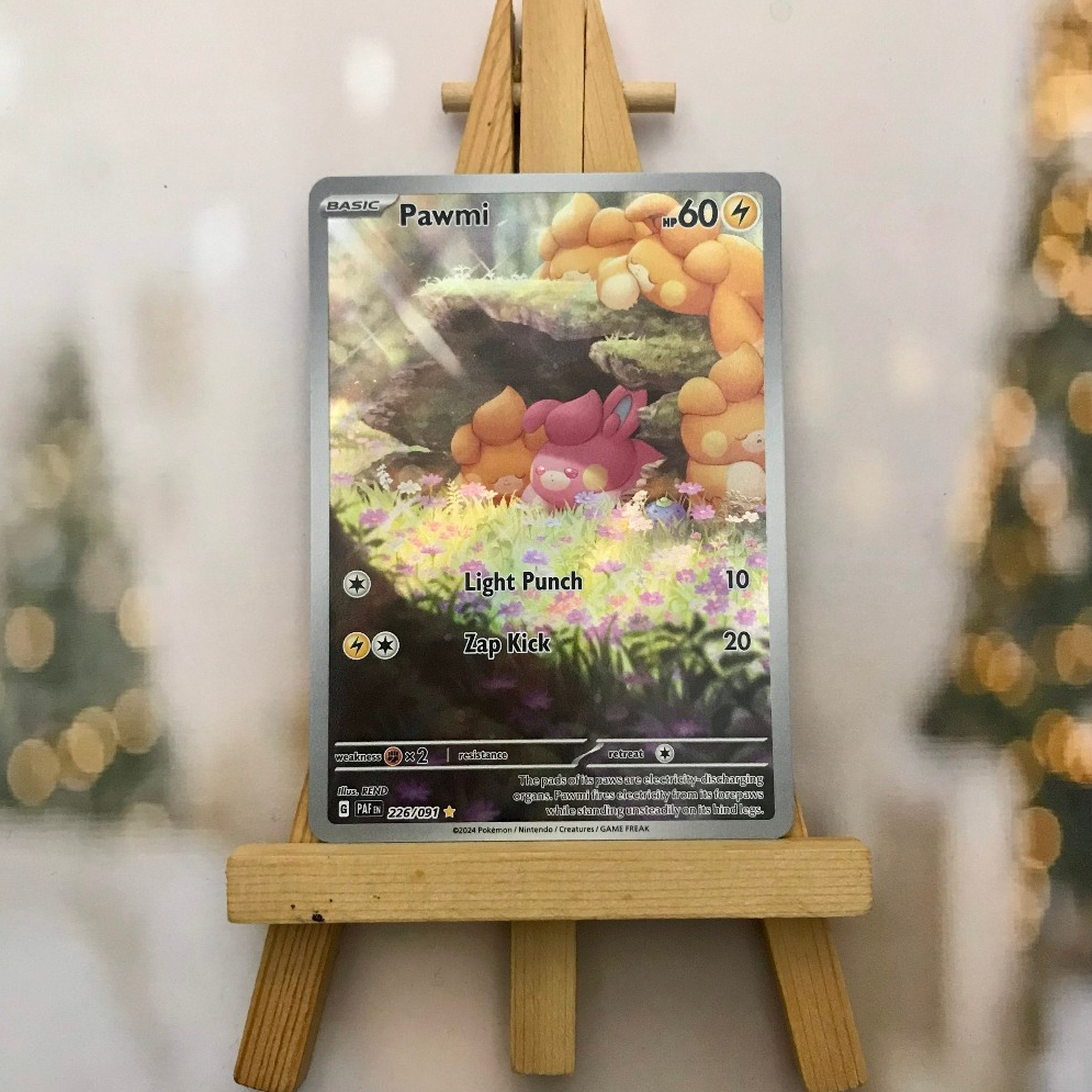 Thẻ hình Pokemon Pawmi 226/091 - Lá bài lẻ Paldean Fates Illustration Rare tiếng Anh chính hãng