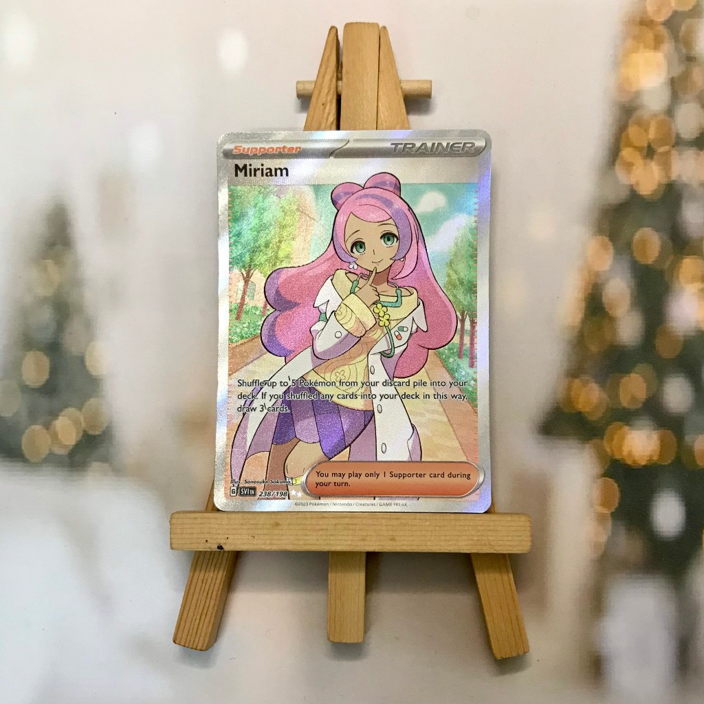 Thẻ hình Pokemon Miriam 238/198  - Lá bài lẻ Scarlet & Violet Base Set Full Art Ultra Rare tiếng Anh chính hãng
