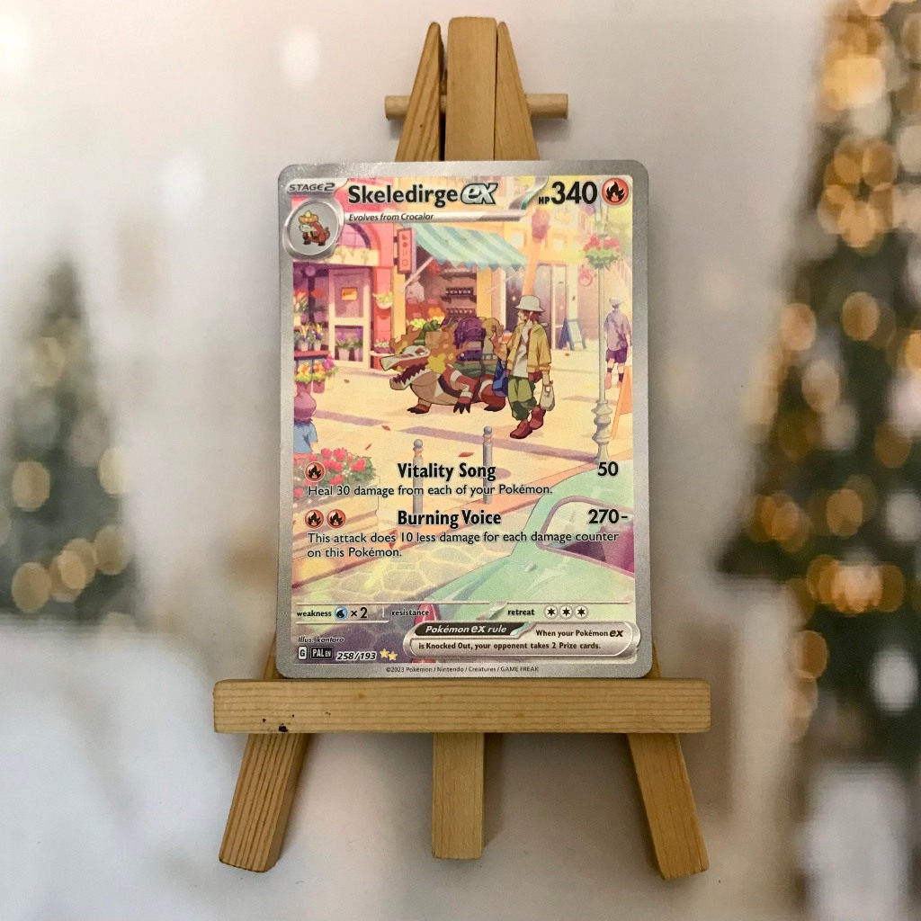 Thẻ Pokemon Skeledirge ex 258/193 - Lá bài Scarlet&Violet Paldea Evolved Special Illustration Rare tiếng Anh chính hãng