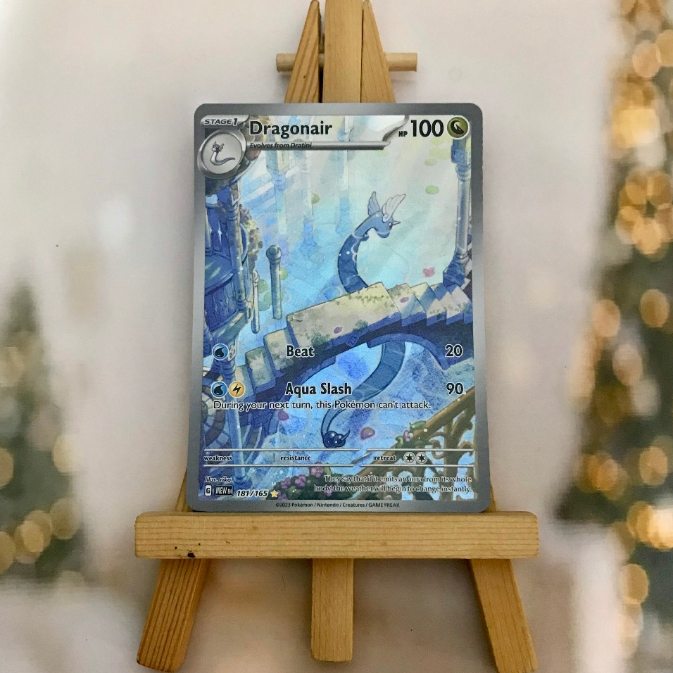 Thẻ hình Pokemon Dragonair 181/165 - Lá bài Scarlet & Violet 151 Illustration Rare tiếng Anh chính hãng