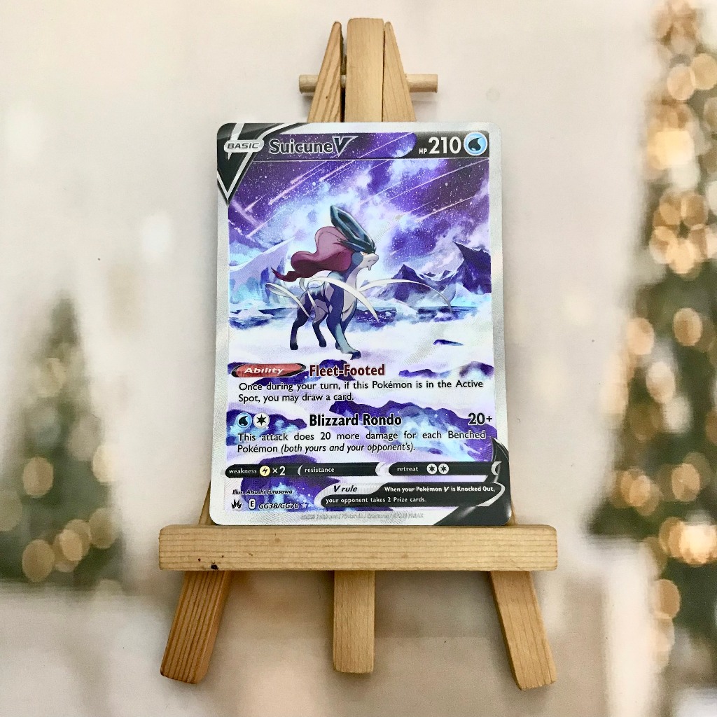Thẻ hình Pokemon Suicune V GG38/GG70  - Lá bài lẻ Full Art Ultra Rare tiếng Anh chính hãng