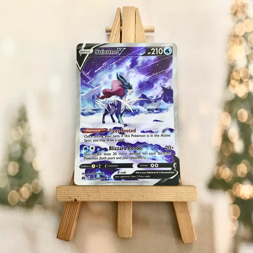 Thẻ hình Pokemon Suicune V GG38/GG70  - Lá bài lẻ Full Art Ultra Rare tiếng Anh chính hãng