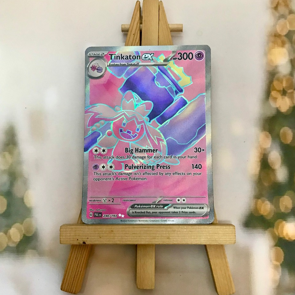 Thẻ hình Pokemon Tinkaton ex 240/193 - Lá bài lẻ Scarlet&Violet Paldea Evolved Full Art Secret Rare tiếng Anh chính hãng