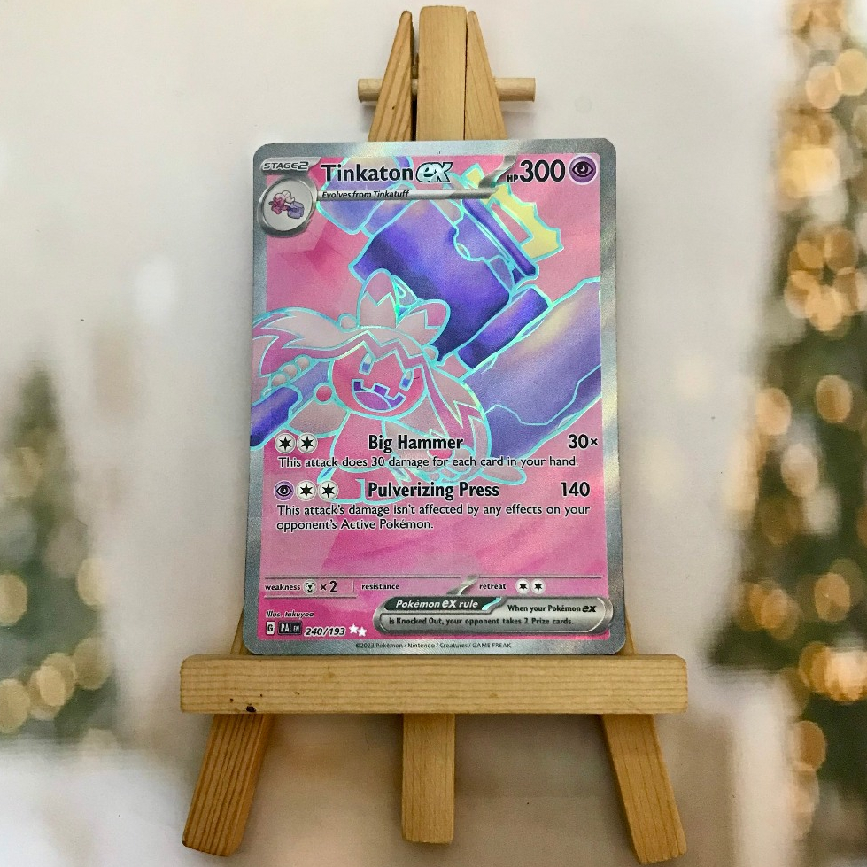 Thẻ hình Pokemon Tinkaton ex 240/193 - Lá bài lẻ Scarlet&Violet Paldea Evolved Full Art Secret Rare tiếng Anh chính hãng