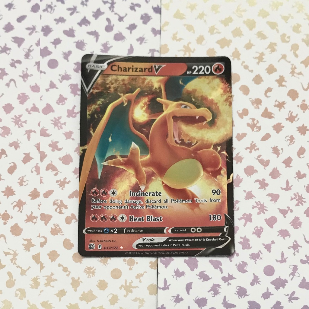 Thẻ hình Pokemon Charizard V 017/172 - Lá bài Sword & Shield: Brilliant Stars Ultra Rare tiếng Anh chính hãng