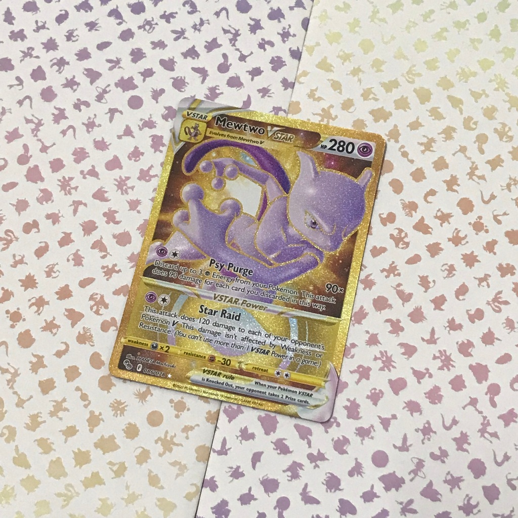 Thẻ hình Pokemon Mewtwo VSTAR 086/078 - Lá bài lẻ Secret Rare tiếng Anh chính hãng