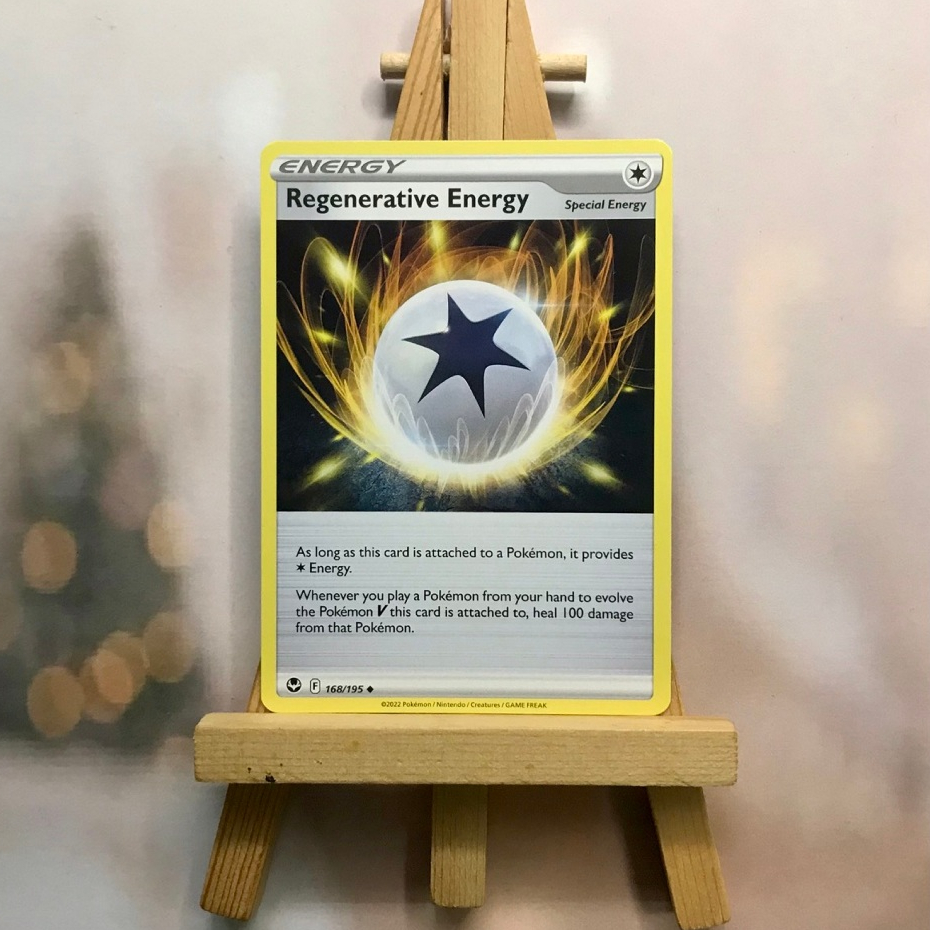 Thẻ Pokemon Regenerative Energy 168/195 - Lá bài Silver Tempest Uncommon Reverse Holo tiếng Anh chính hãng