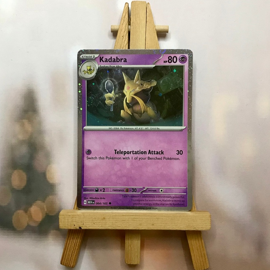Thẻ hình Pokemon Kadabra 064/165 - Lá bài Scarlet & Violet 151 Reverse Holo Promo tiếng Anh