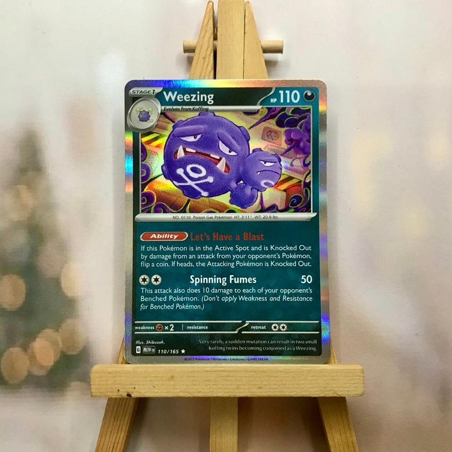 Thẻ hình Pokemon Weezing 110/165 - Lá bài lẻ Scarlet & Violet 151 Rare Reverse Holo tiếng Anh chính hãng