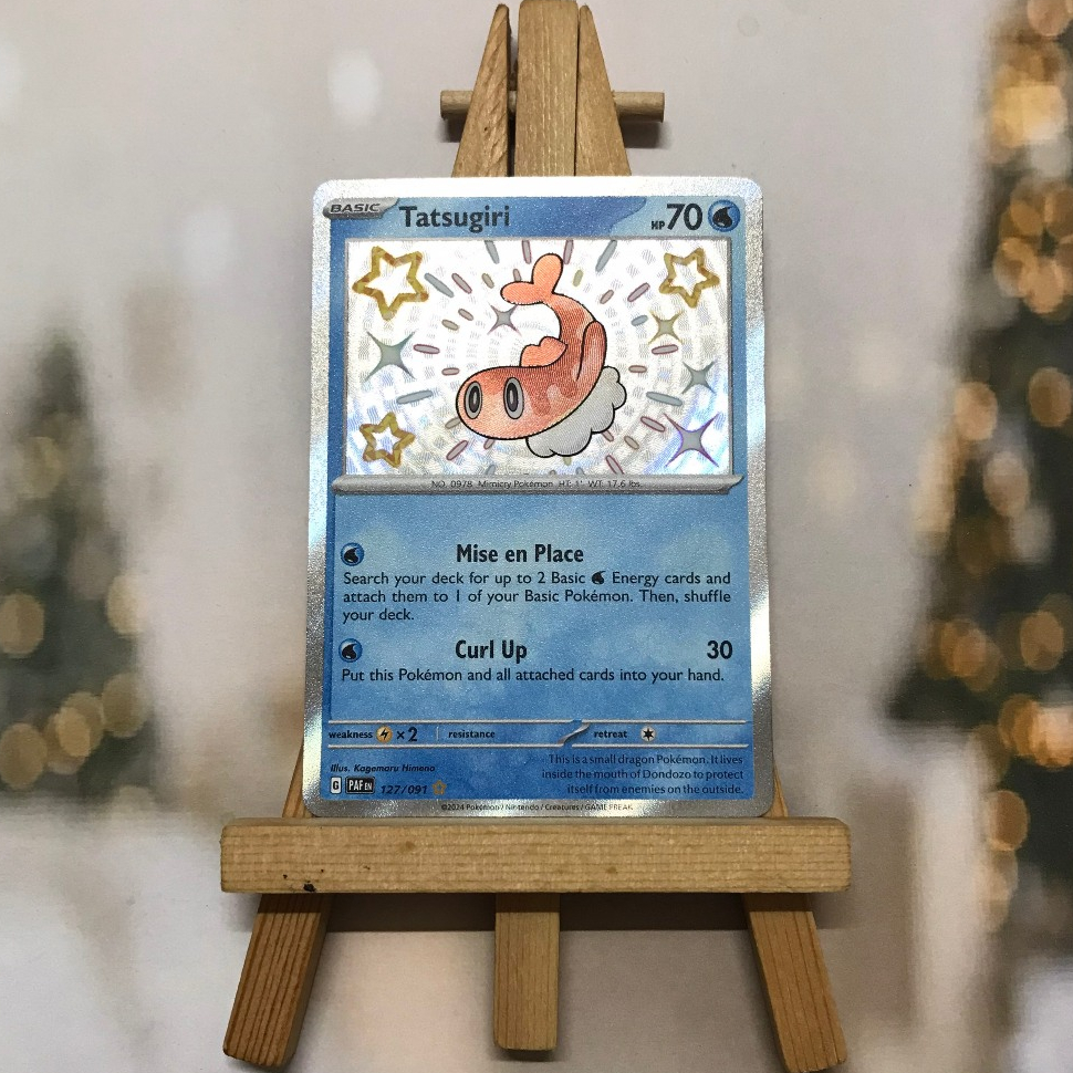 Thẻ hình Pokemon Tatsugiri 127/091 - Lá bài lẻ Paldean Fates Shiny Rare tiếng Anh chính hãng