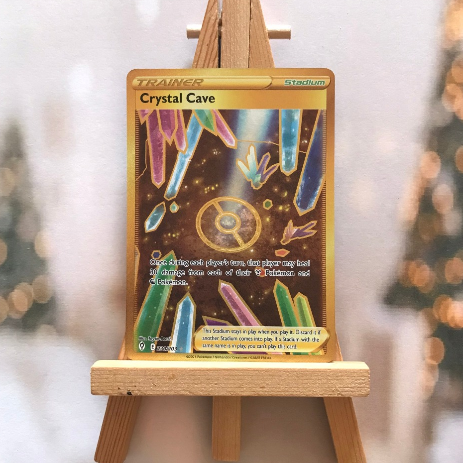 Thẻ hình Pokemon Crystal Cave 230/203 - Lá bài lẻ Secret Rare tiếng Anh chính hãng