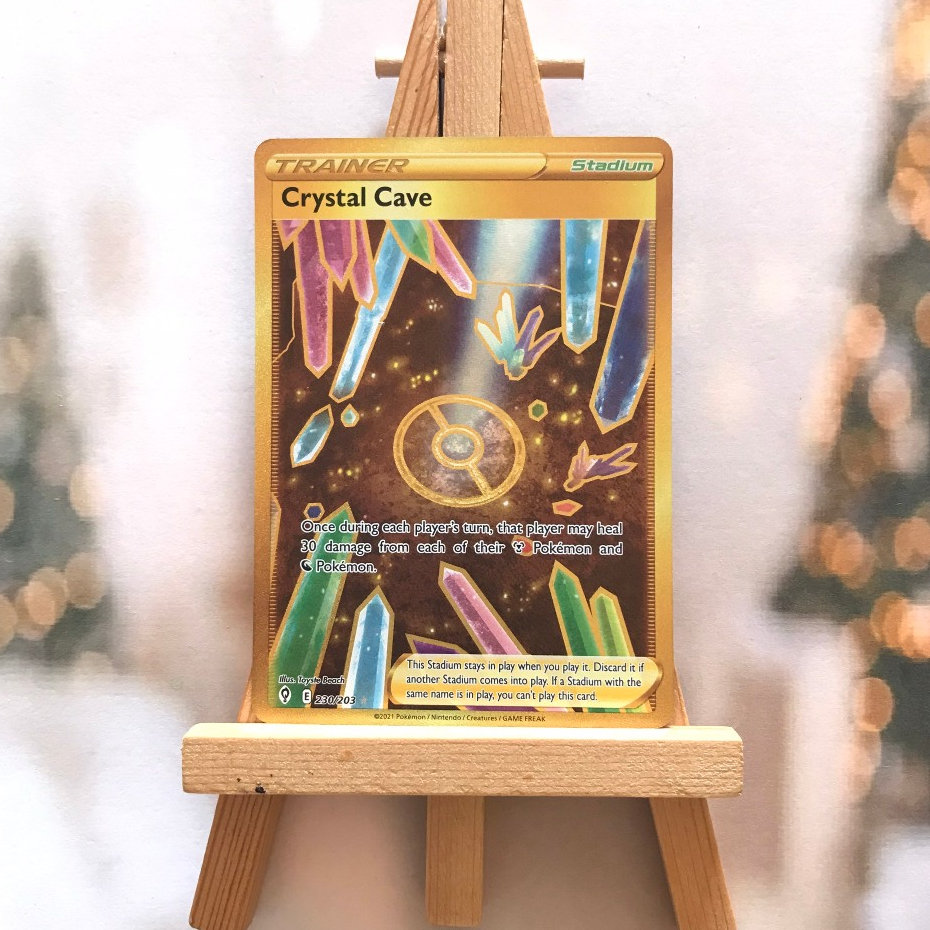 Thẻ hình Pokemon Crystal Cave 230/203 - Lá bài lẻ Secret Rare tiếng Anh chính hãng