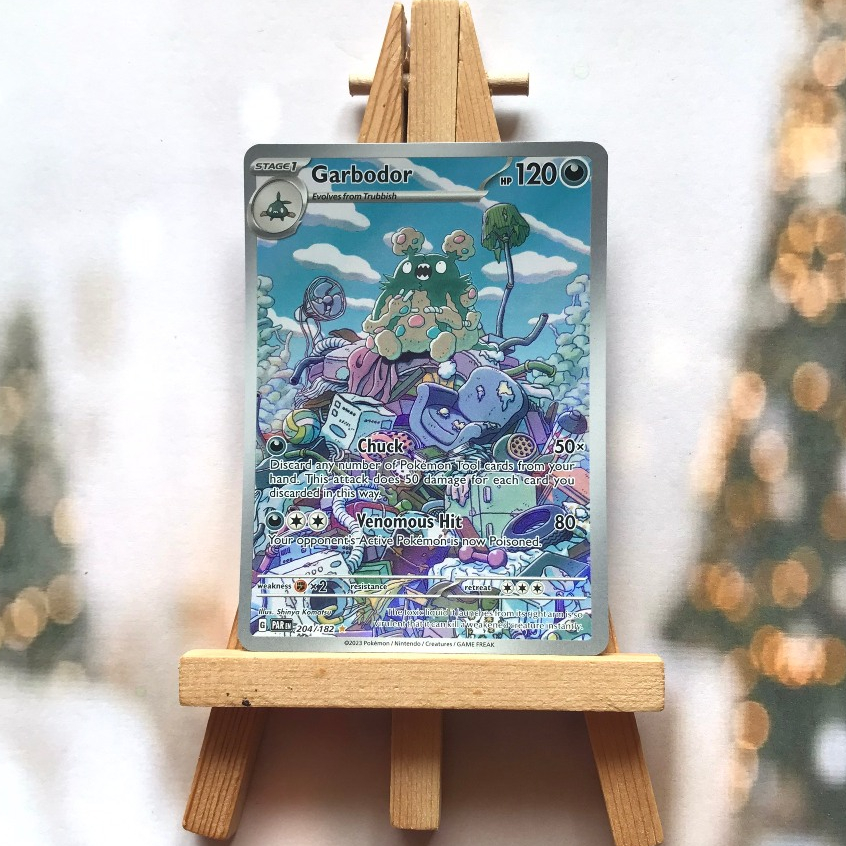 Thẻ hình Pokemon Garbodor 204/182 - Lá bài lẻ Paradox Rift Illustration Rare tiếng Anh chính hãng