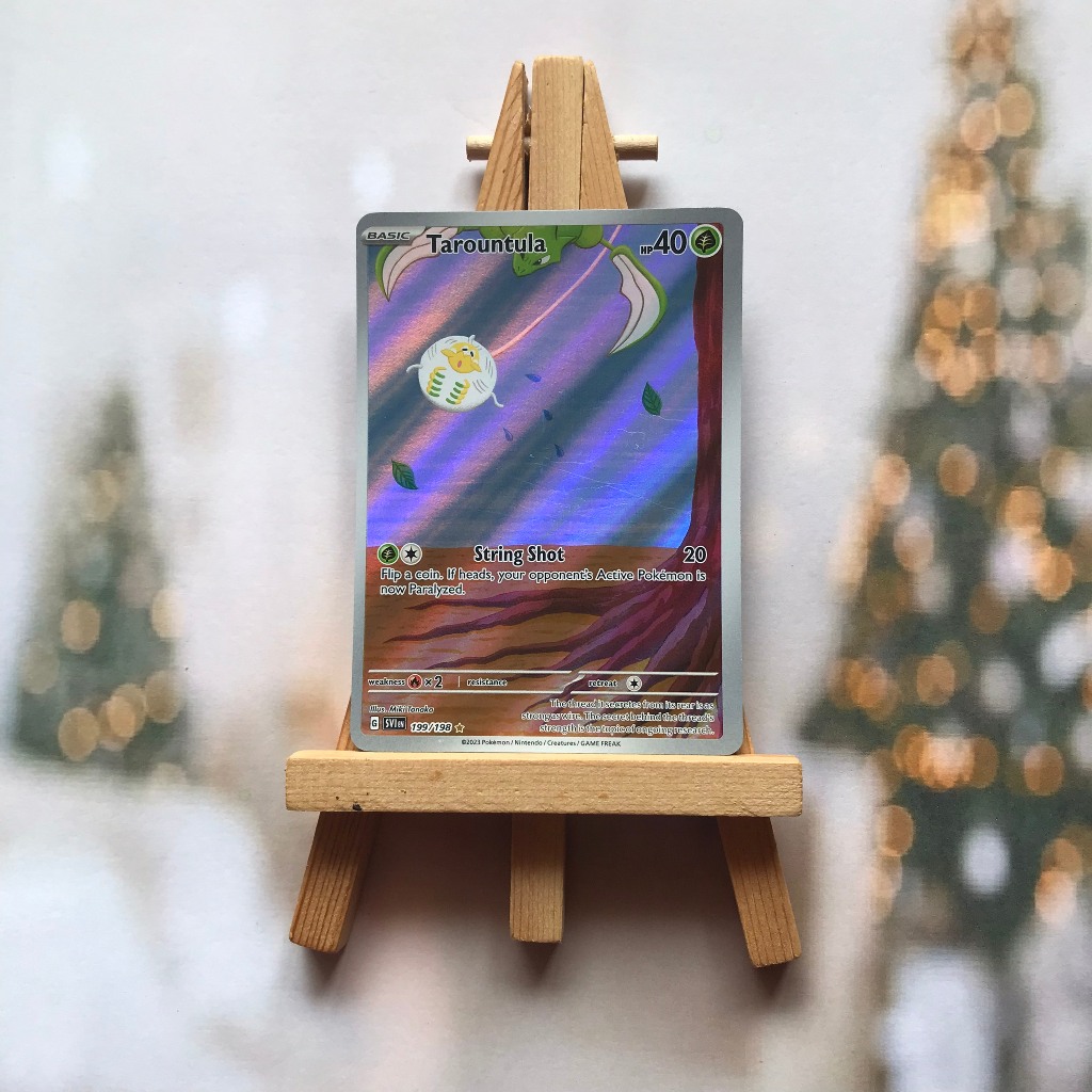 Thẻ hình Pokemon Tarountula 199/198 - Lá bài lẻ Scarlet & Violet Base Set Illustration Rare tiếng Anh chính hãng