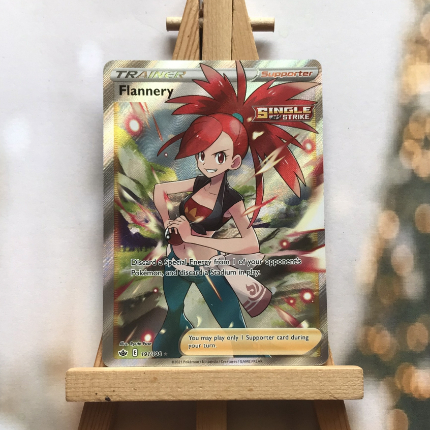 Thẻ hình Pokemon Flannery 191/198 - Lá bài lẻ Full Art Ultra Rare tiếng Anh chính hãng